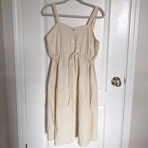 100% linen midi dress